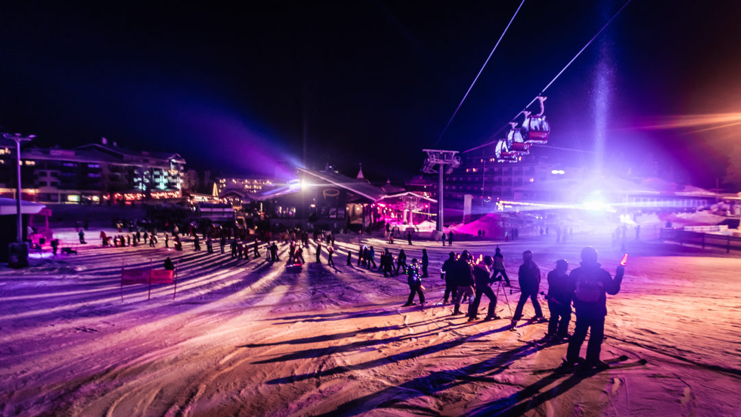 Polar Night Light Festival in Ruka Kuusamo Finland 2020.