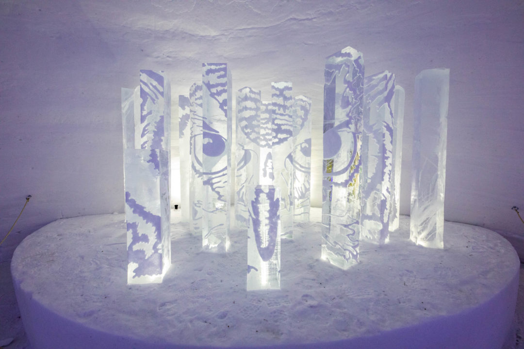 Lainio SnowVillage in Kittilä Lapland Finland. Illusions theme 2020.