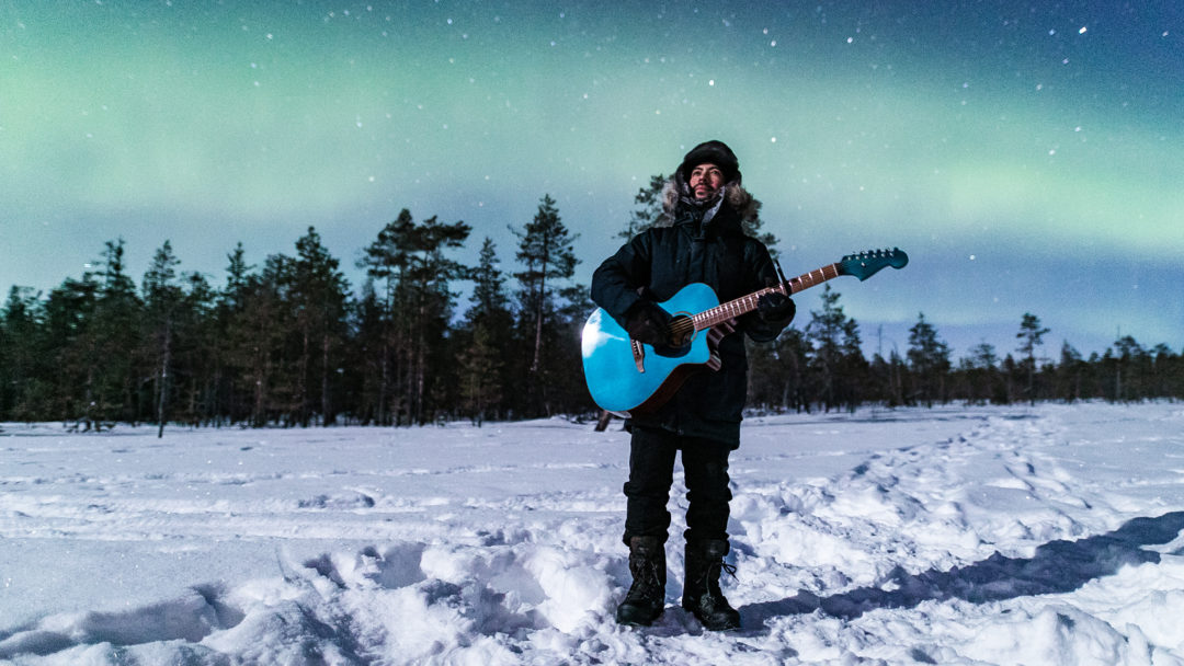 Vicja4 – Aurora Boreal. Behind the scences of music video filming with All About Lapland Rovaniemi